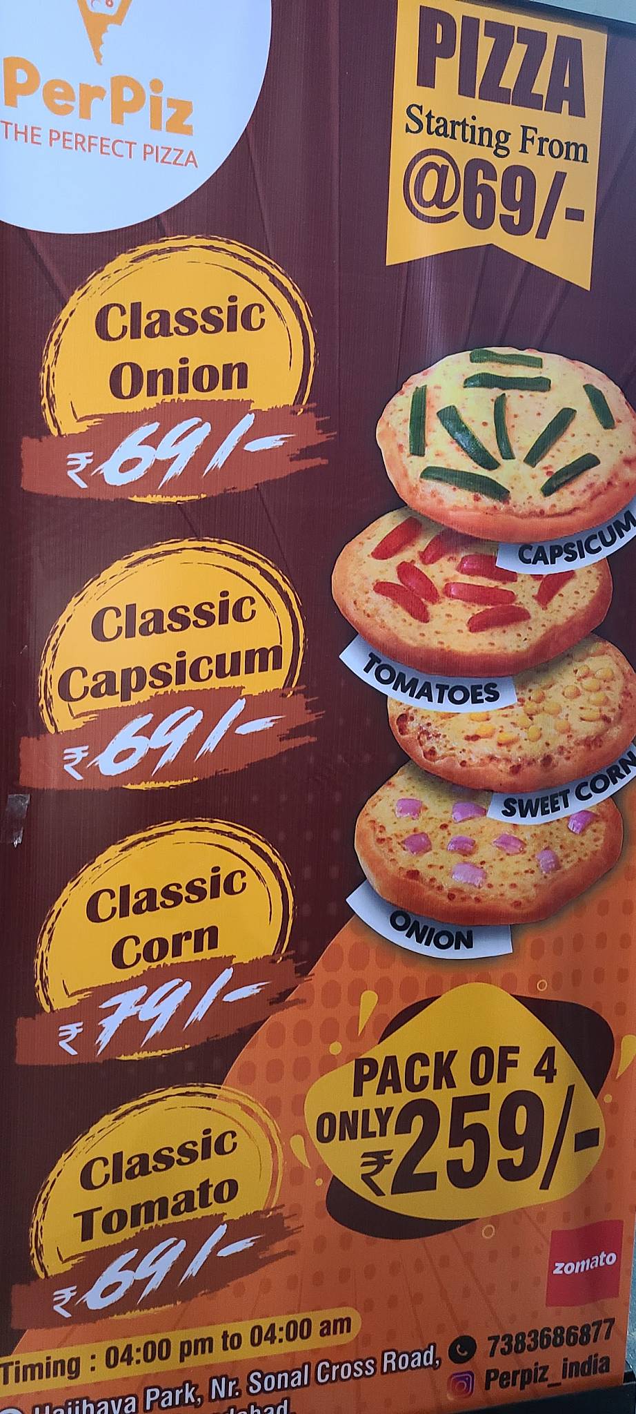 PerPiz menu
