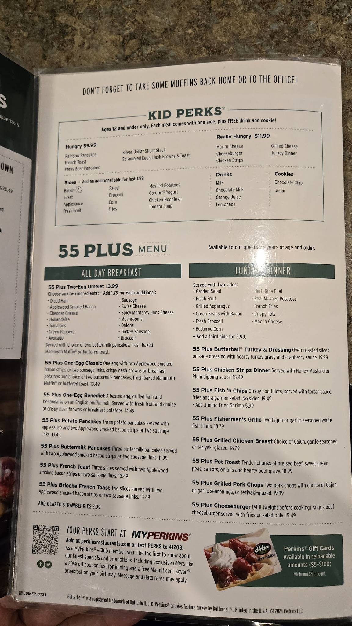 Menu de Perkins American Food Co.