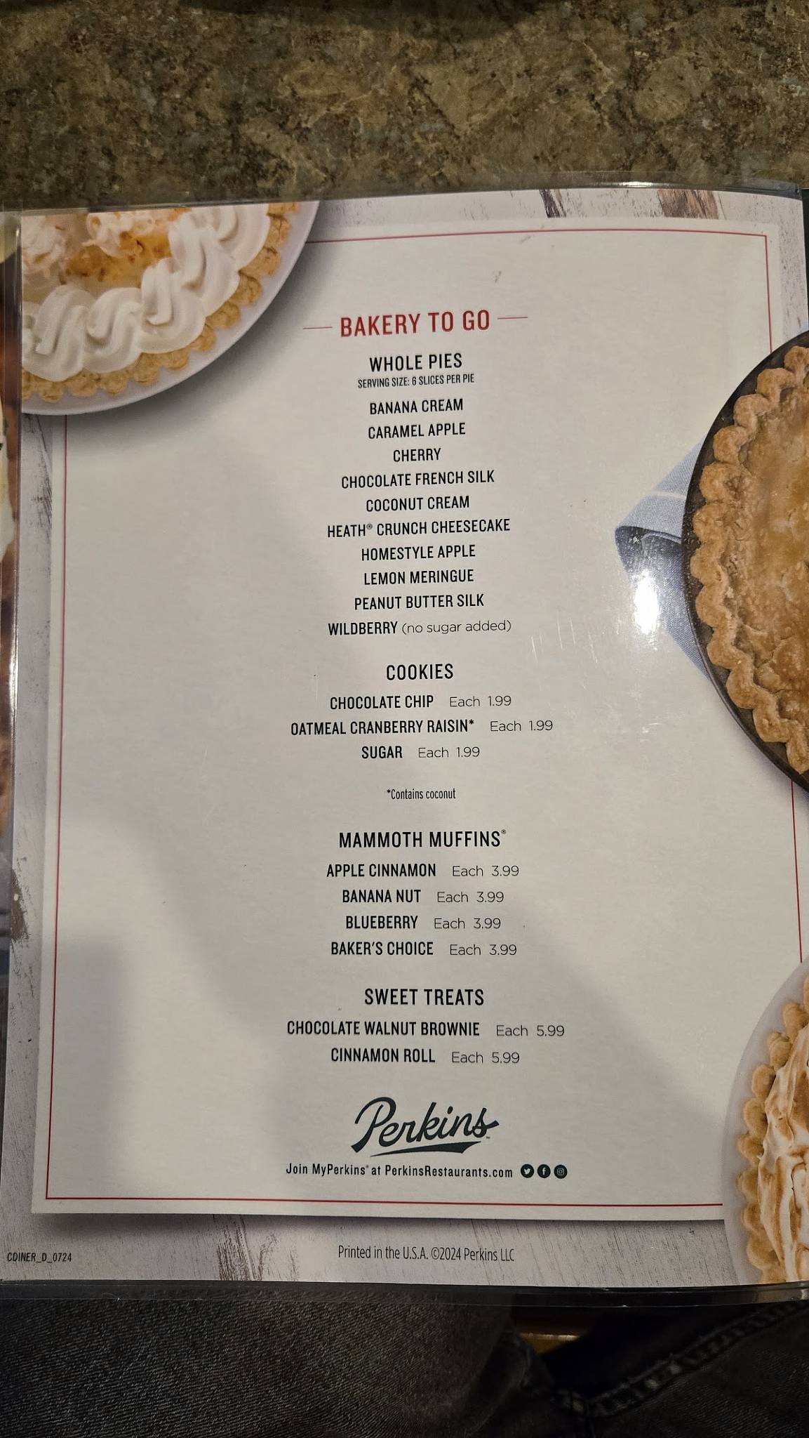 Menu de Perkins American Food Co.