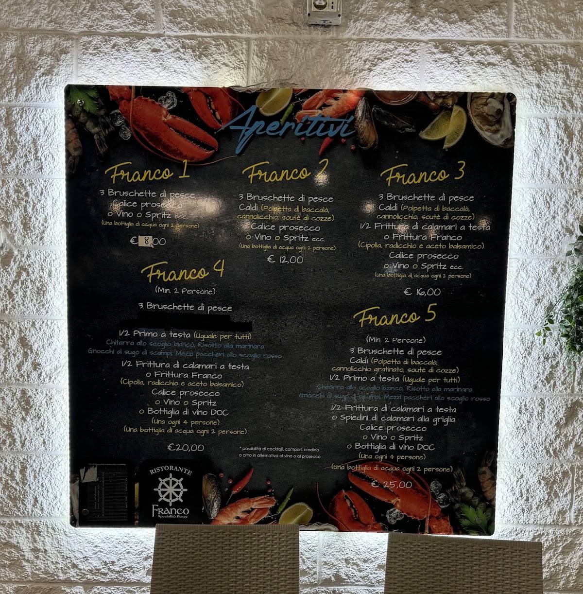 Menu di Ristorante Franco 