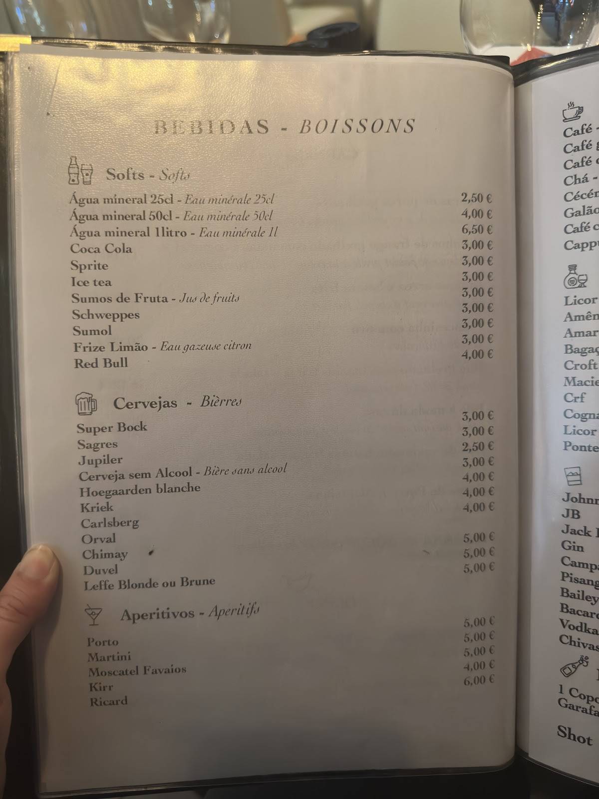 Menu de Pessoa