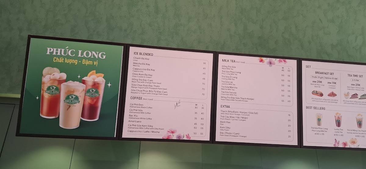 Menu at Phúc Long Coffee & Tea - Hai Bà Trưng, Ho Chi Minh City