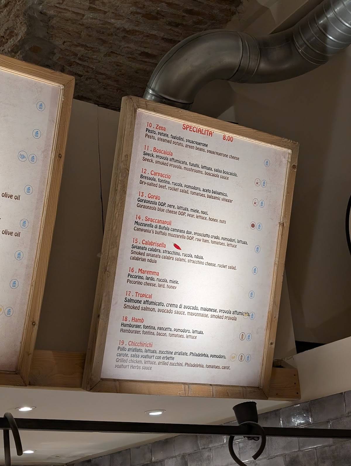 Menu di Piadina Divina 