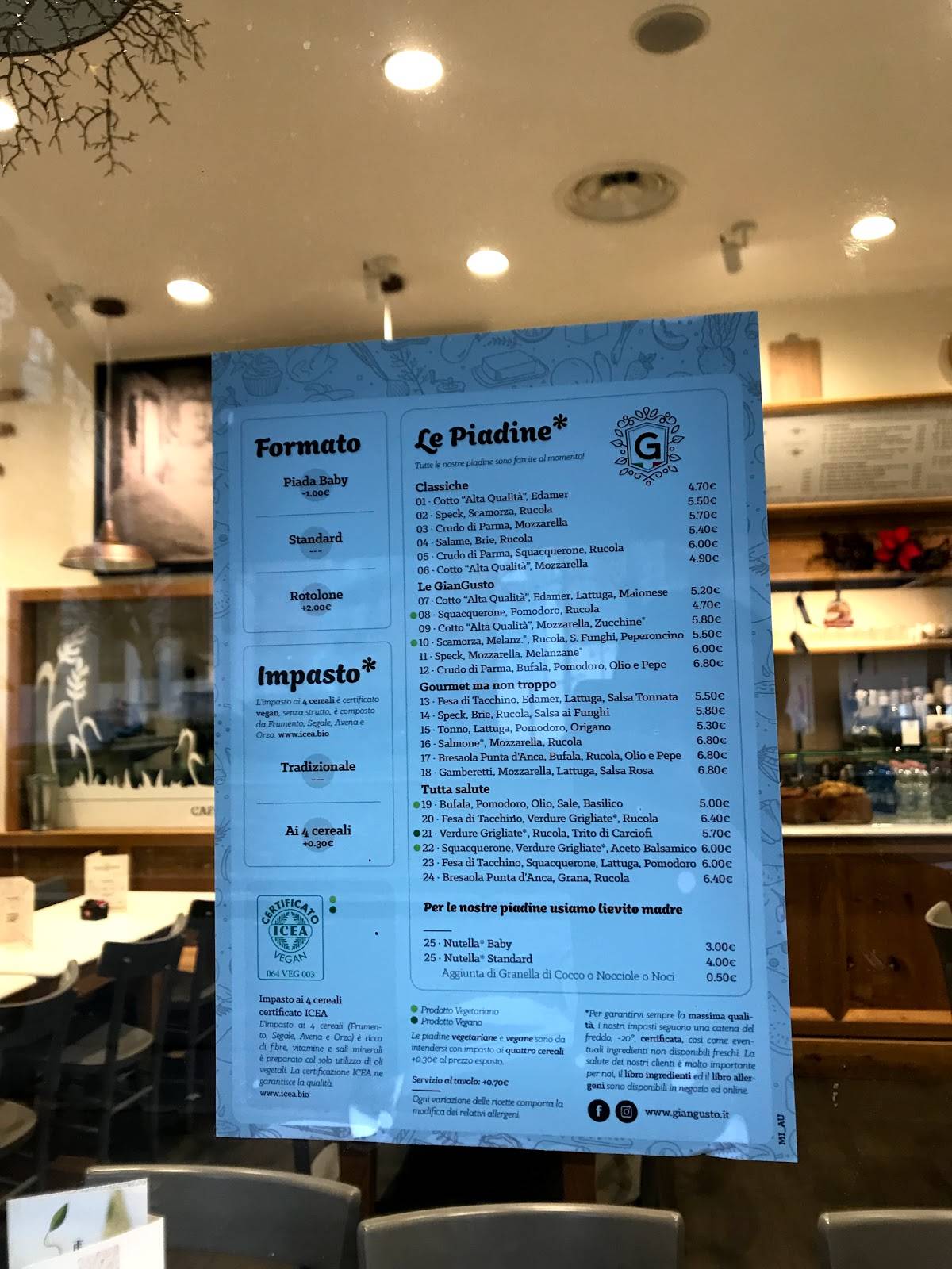 Menu di GianGusto 