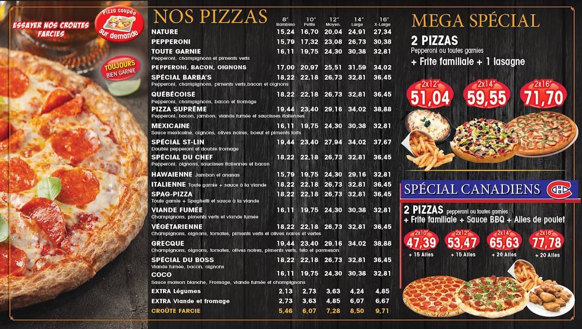 Menu de Restaurant Barba's
