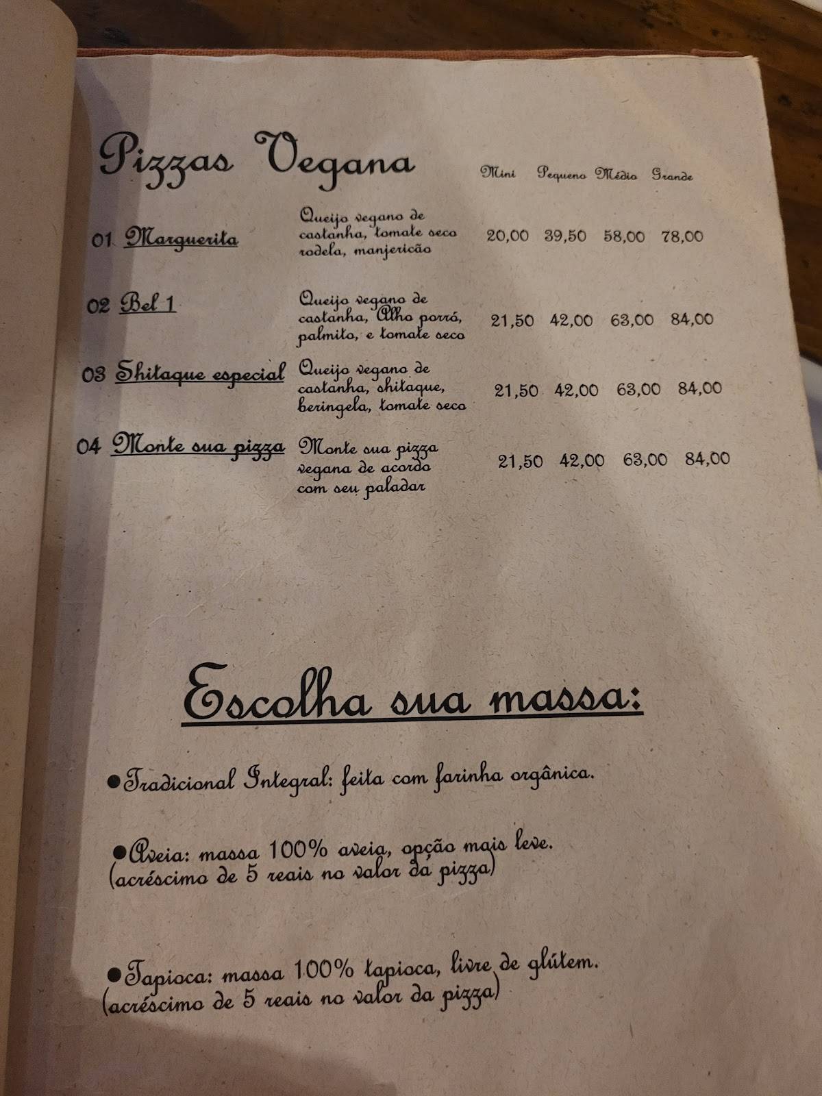 Pizza Bel cardápio