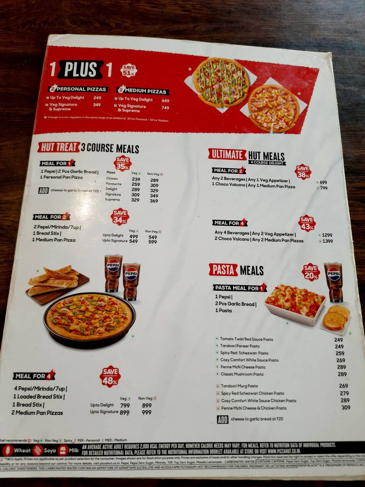 Pizza Hut Medical Road, Jhansi menu
