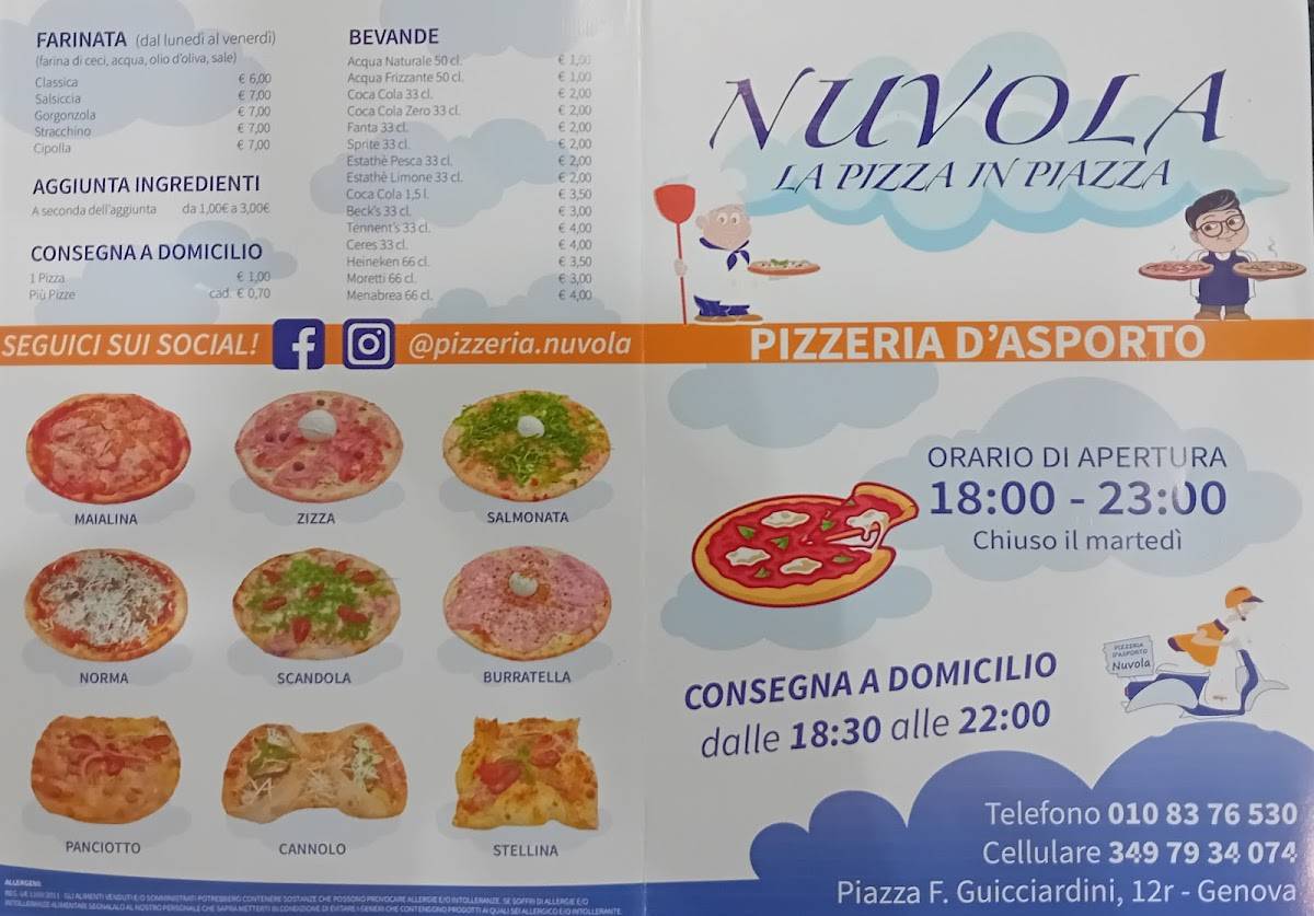 Menu di Pizza Nuvola Di Belluardo Ignazio 