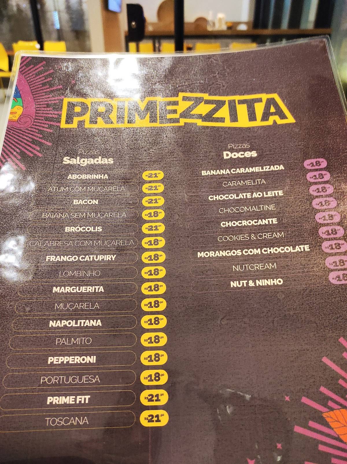 Pizza Prime Pizzaria em Bauru cardápio
