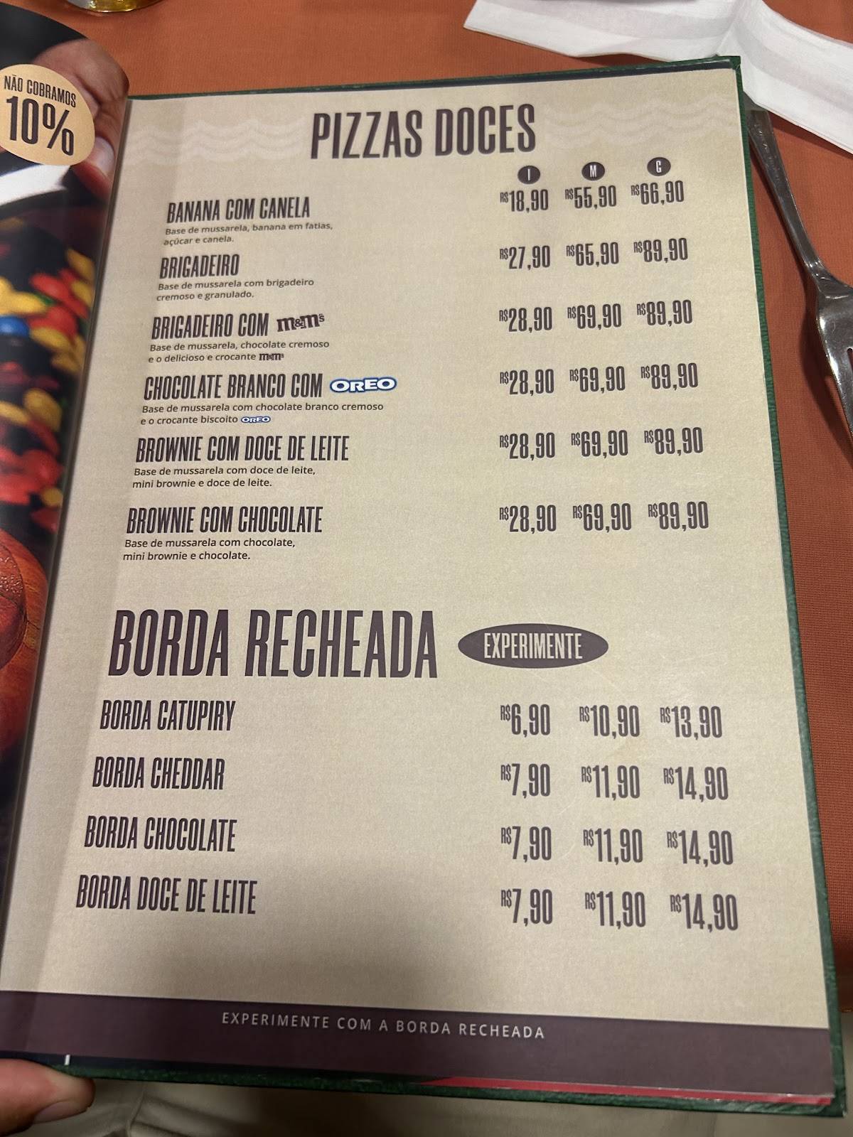 Restaurante e Pizzaria Atlântico cardápio