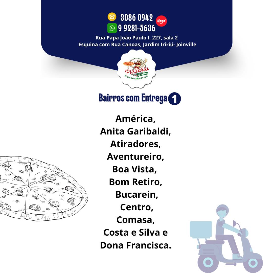Pizzaria Jardim cardápio