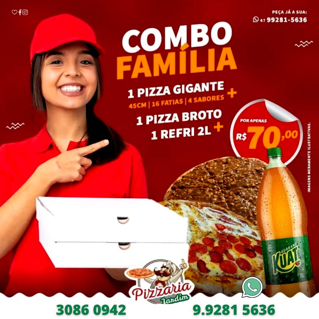 Pizzaria Jardim cardápio