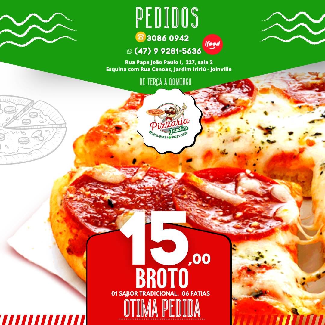 Pizzaria Jardim cardápio