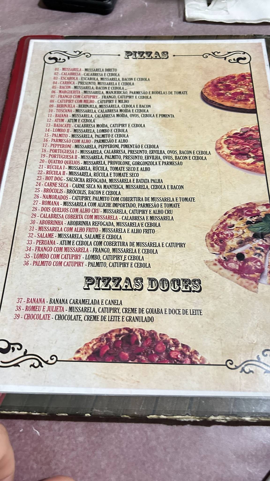 Pizzaria Tripoli cardápio