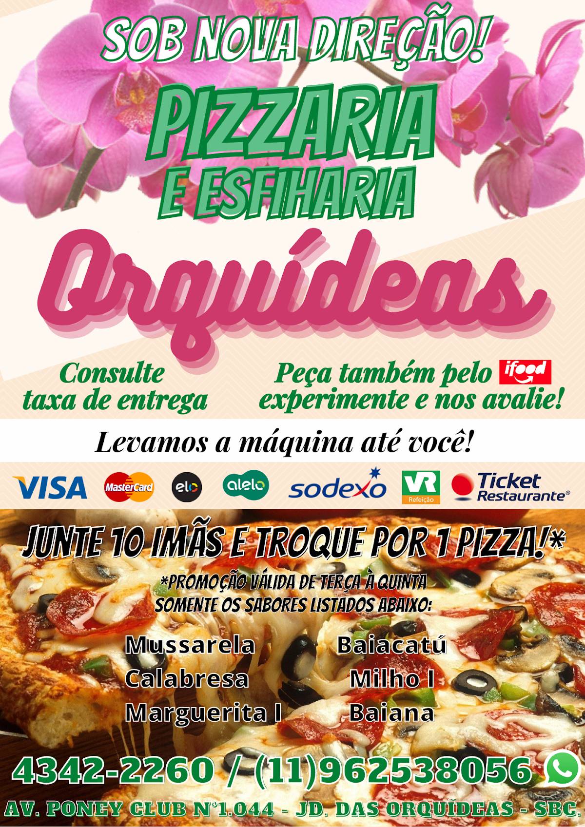 Pizzaria E Esfiharia Orquídeas cardápio