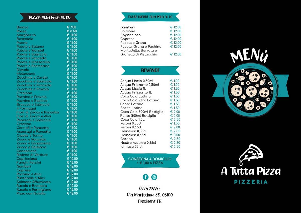 Menu di A Tutta Pizza Frosinone 