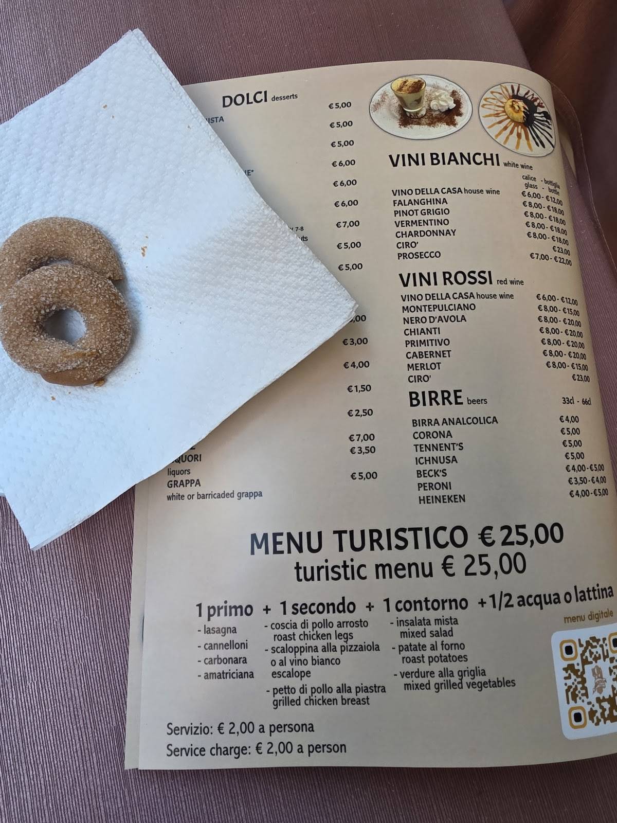 Menu di Ristorante Andrea 