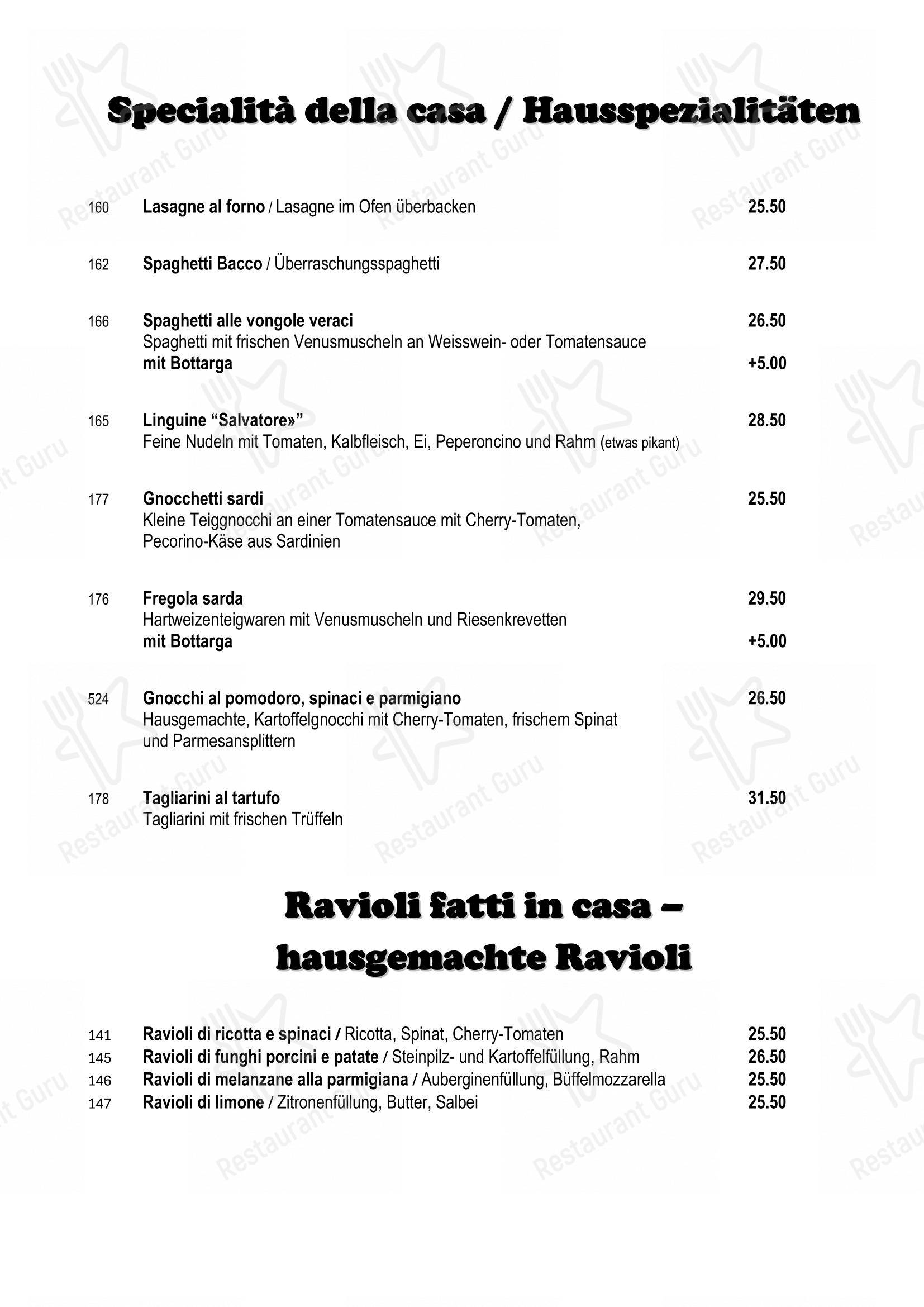 Pizzeria Bacco in Arth - 菜单