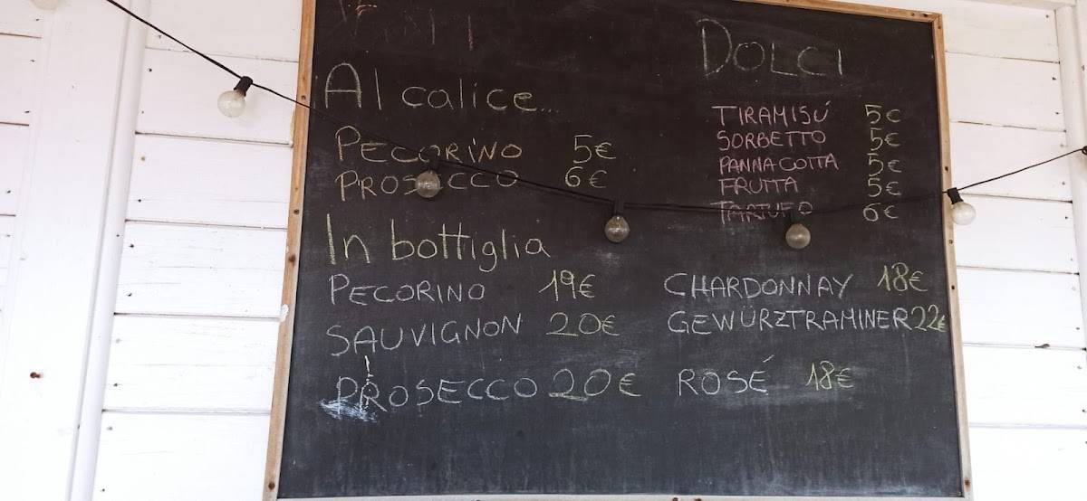 Menu di Bar Ristorante Mare in Vista 