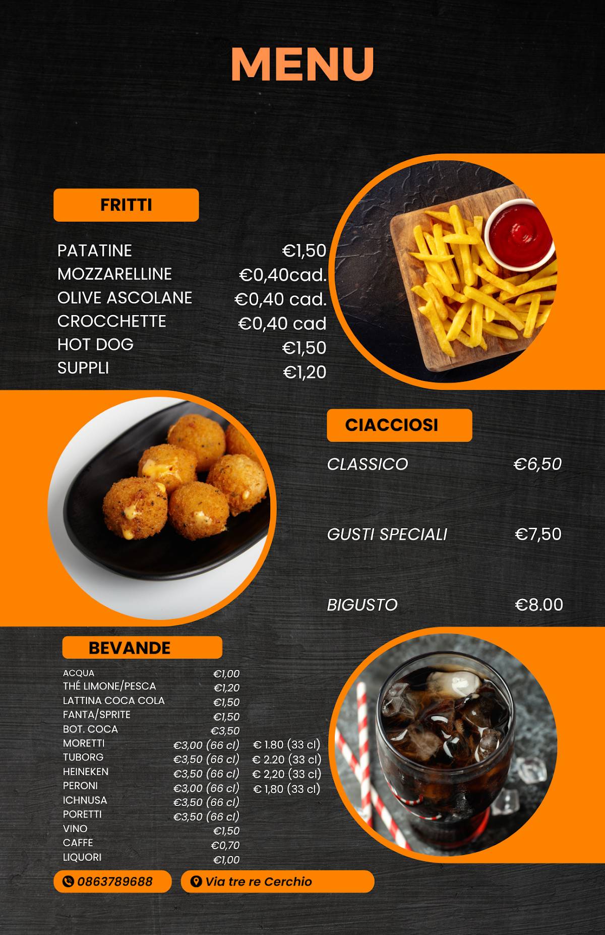 Menu di Pizzeria Bella e Buona di Veronica Iacobucci 