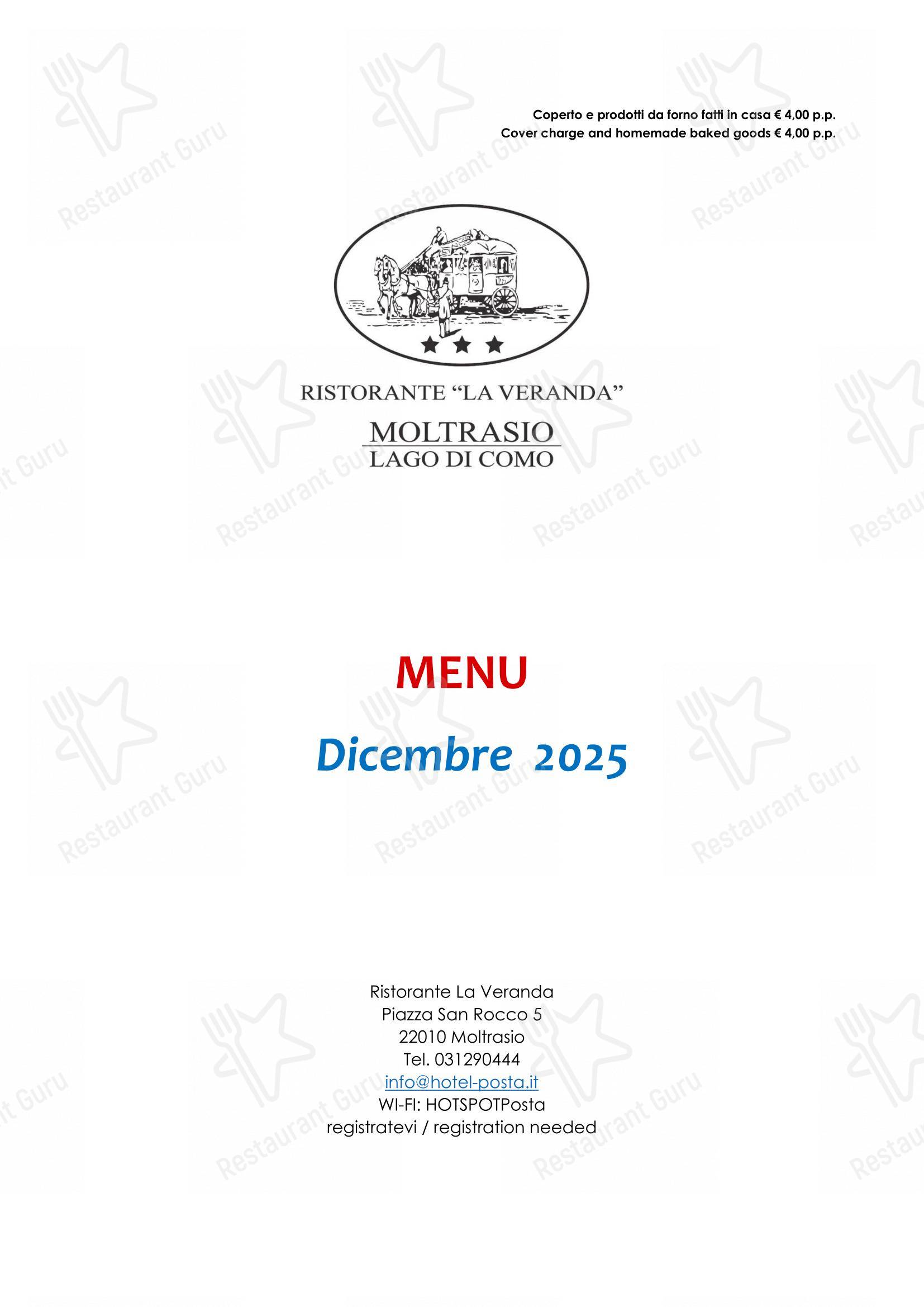 Cafe Bellini in Moltrasio - Menu