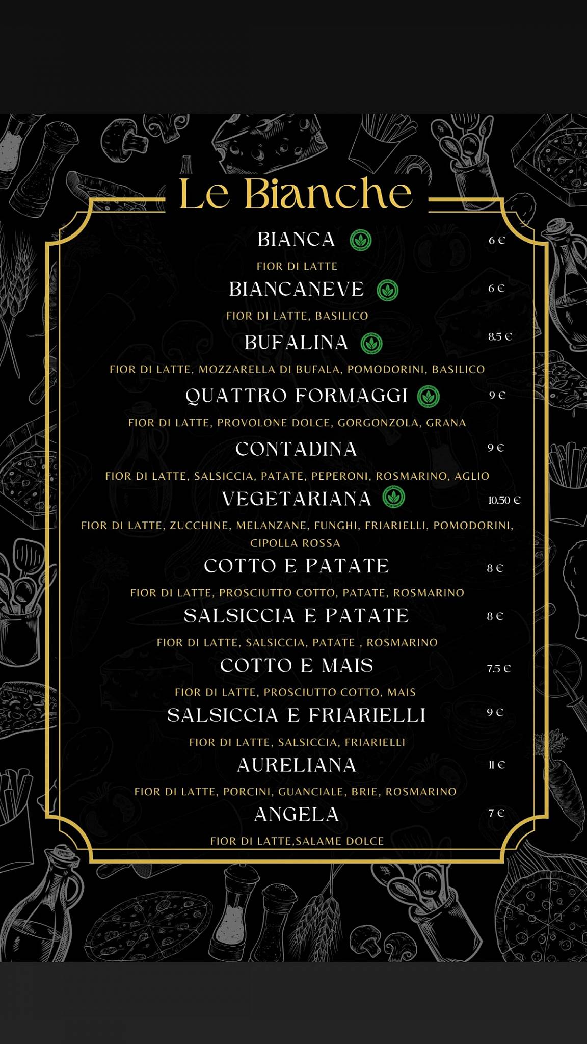 Menu di Pizzeria DAMA 