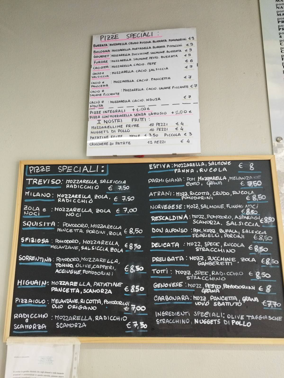 Menu di Pizzeria D'Asporto Vesuvio 