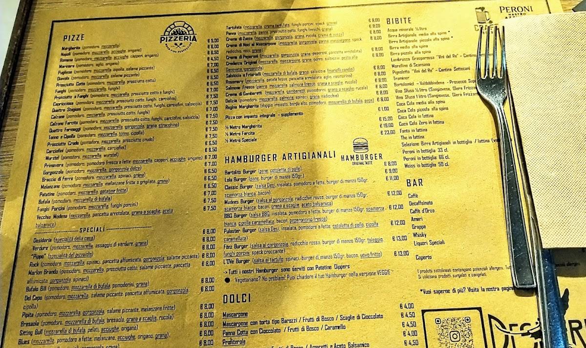 Menu di Pizzeria Desideria 2.0 