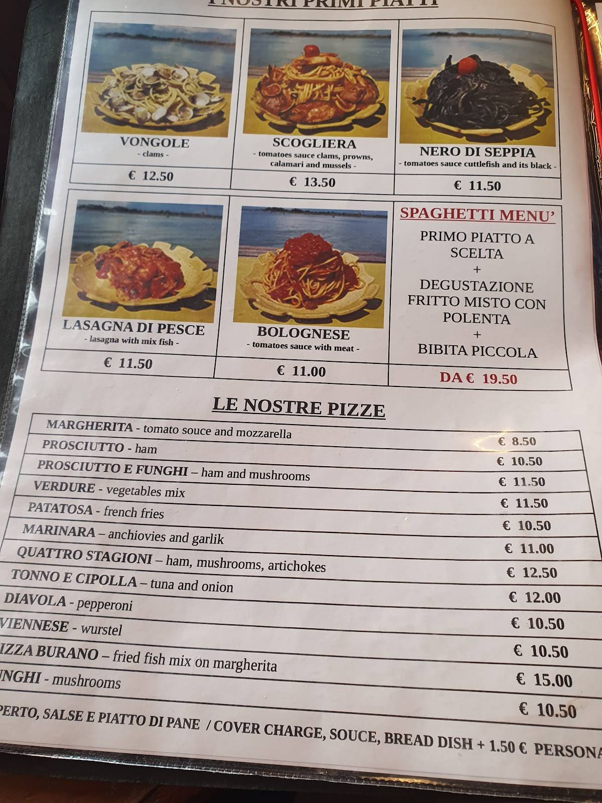 Menu di Fritto misto 