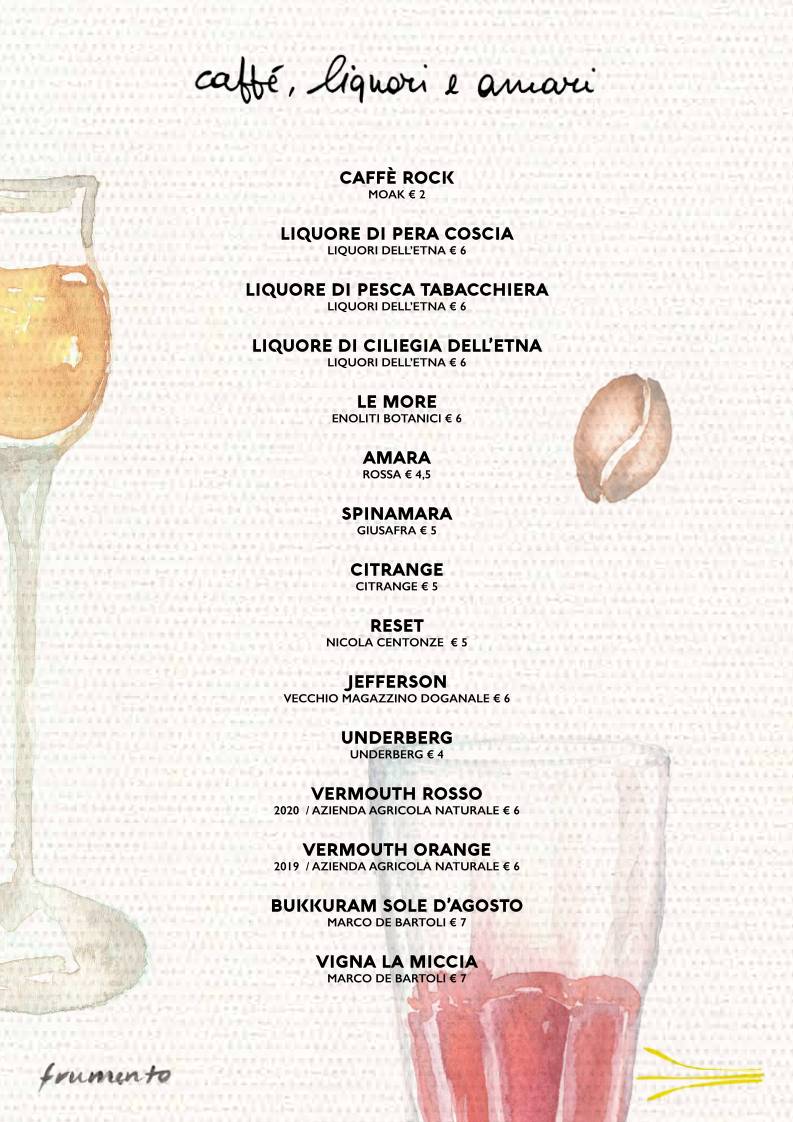 Menu di Frumento Pizzeria Acireale 