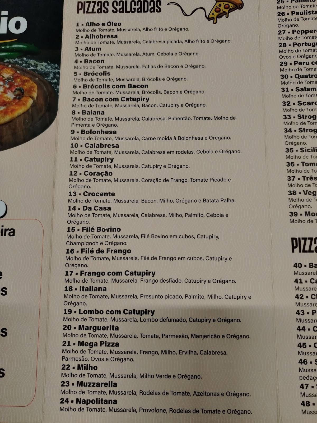Mega Pizza cardápio