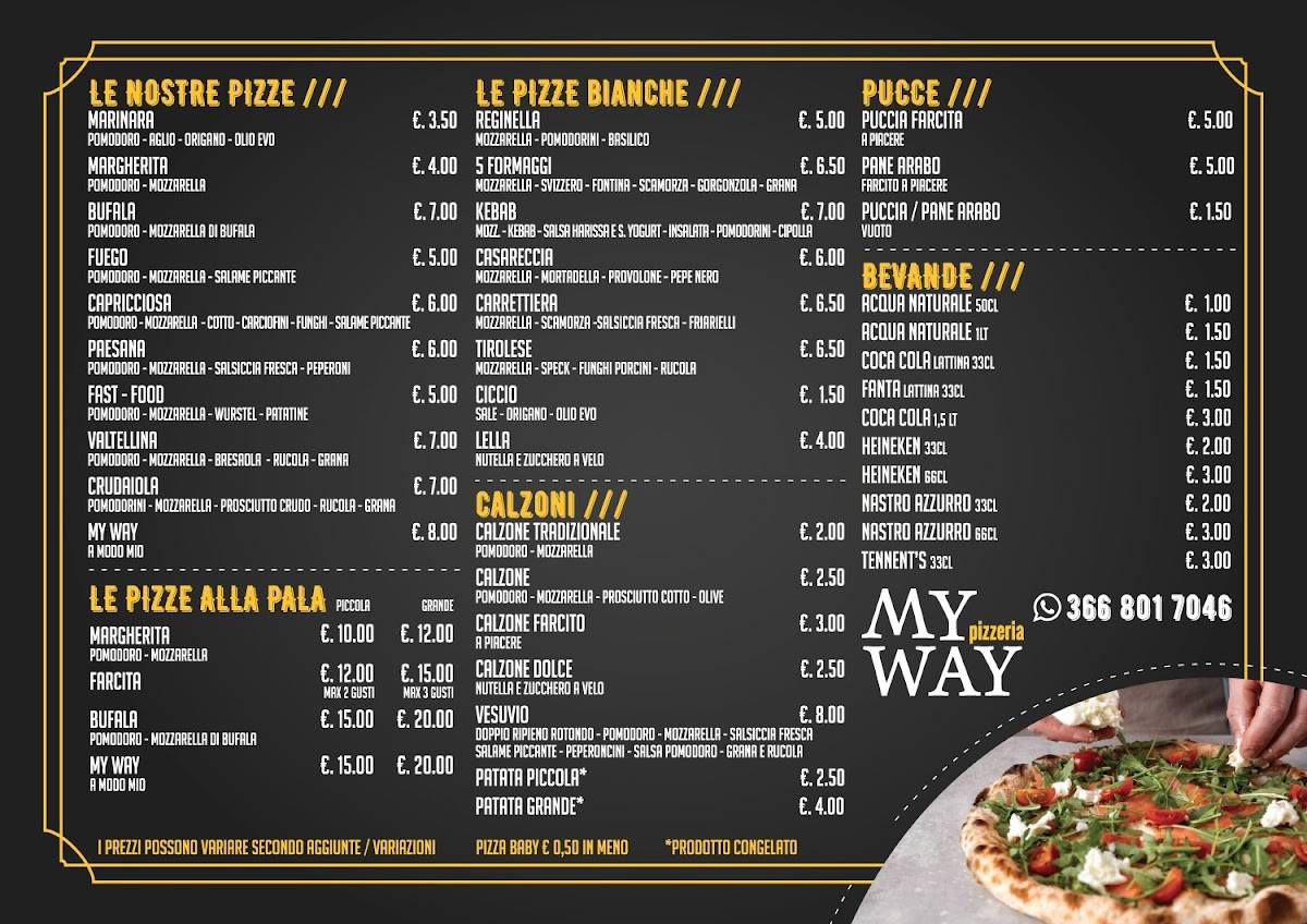 Menu di Pizzeria My Way 