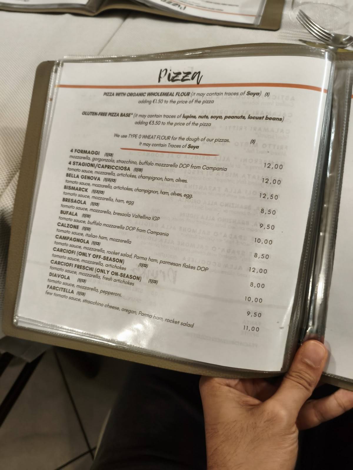 Menu di Pizzeria Ristorante Piedigrotta - Corso Torino 