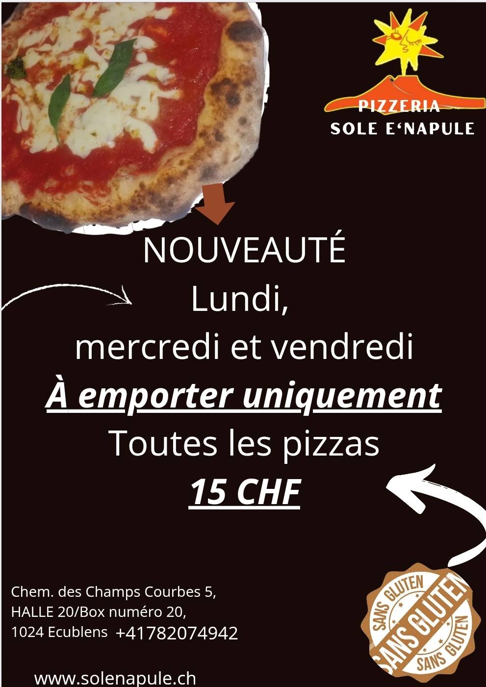 Menu di Pizzeria et friture soleil et napples 