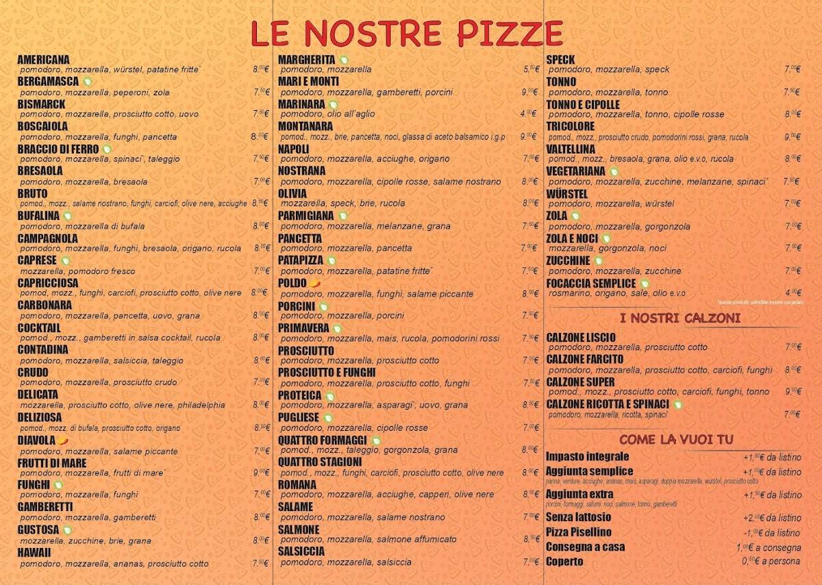 Menu di Pizzeria Poldo 