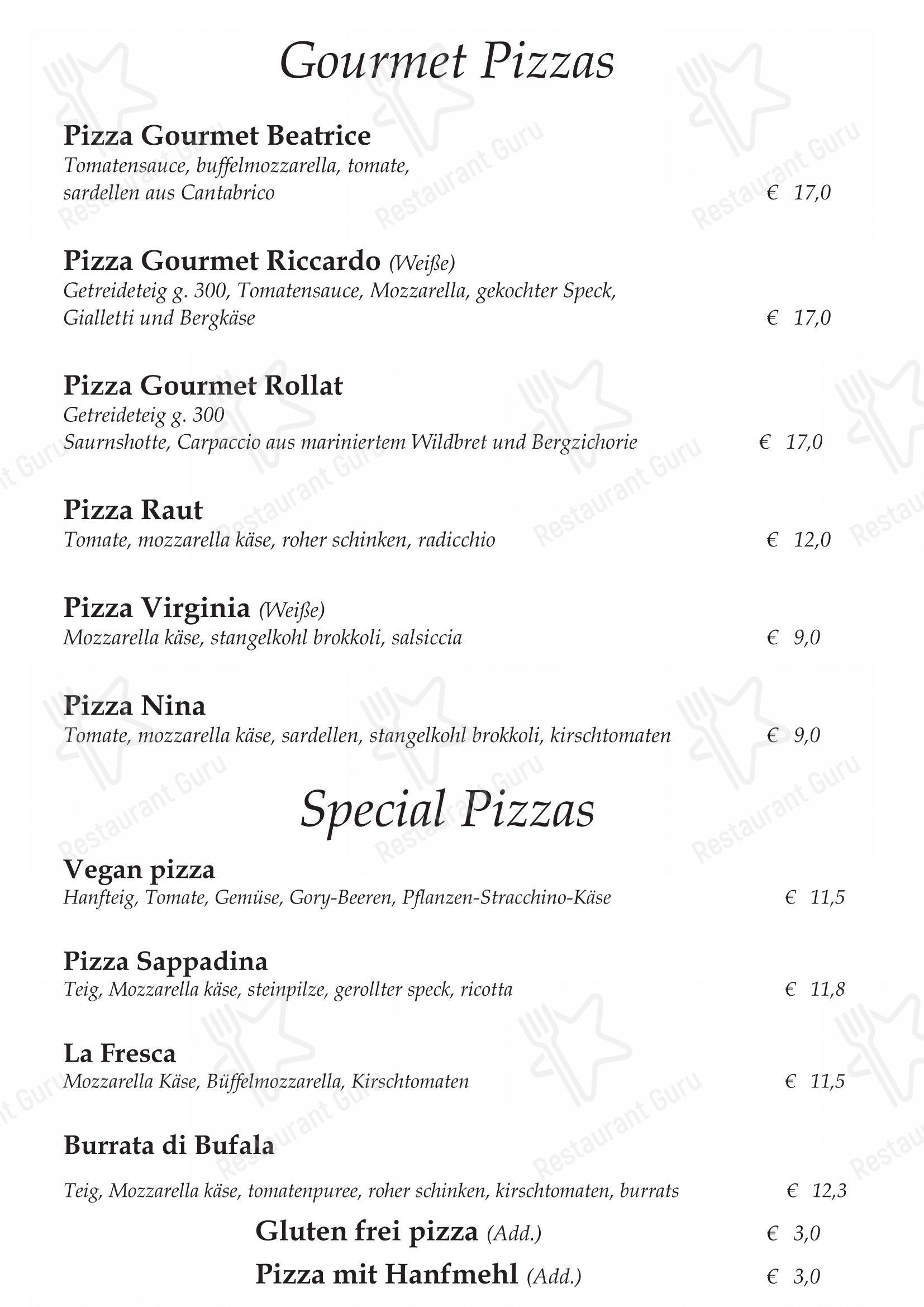 Основное меню per Pizzeria Ristorante Ti Spiazza pizzeria