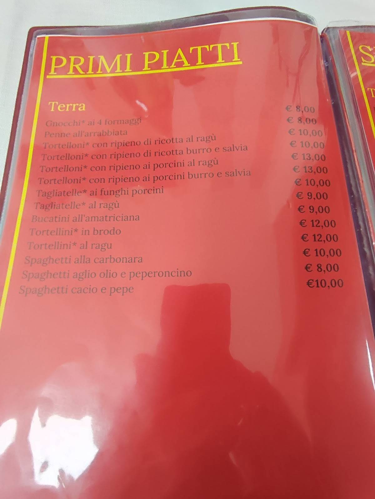 Menu di Pizzeria Ristorante D'Azeglio 