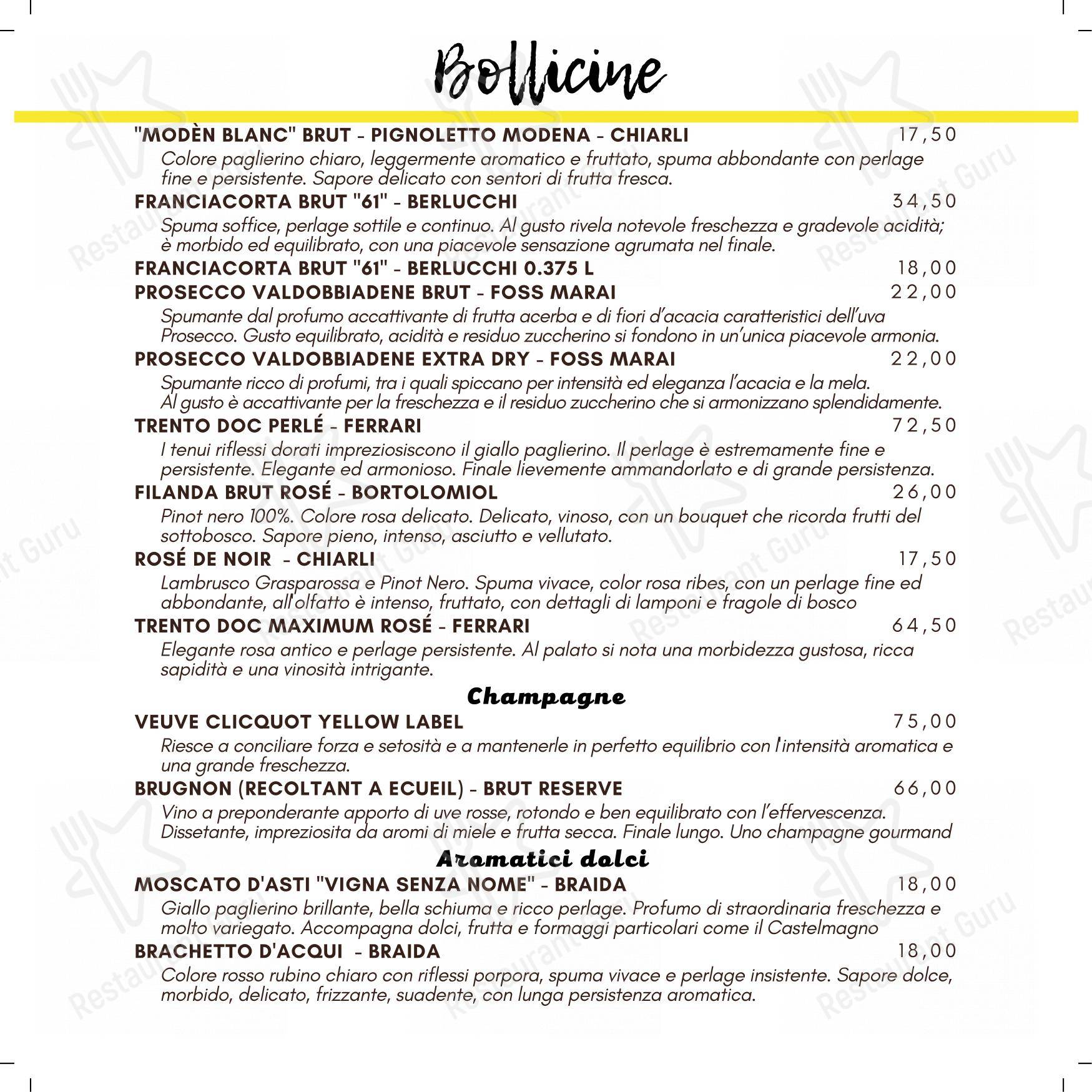 Menu di Pizzeria Ristorante Piedigrotta - Corso Torino - Menu