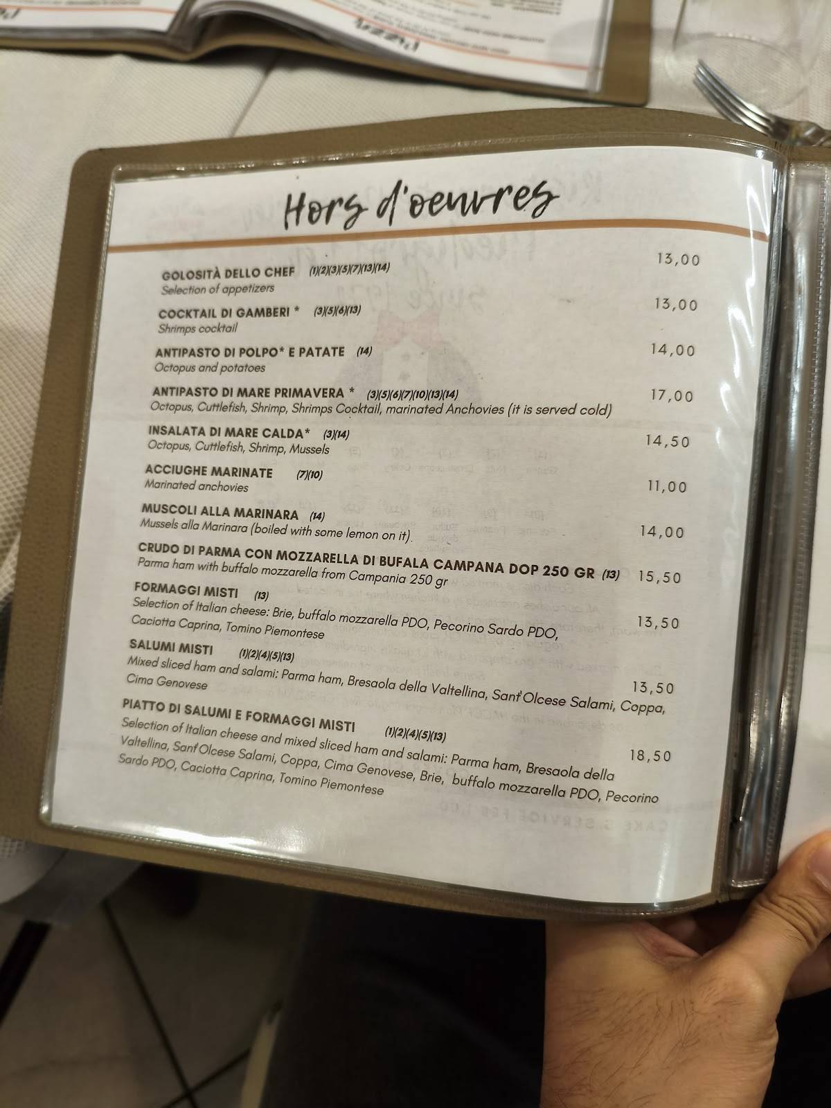 Menu di Pizzeria Ristorante Piedigrotta - Corso Torino 