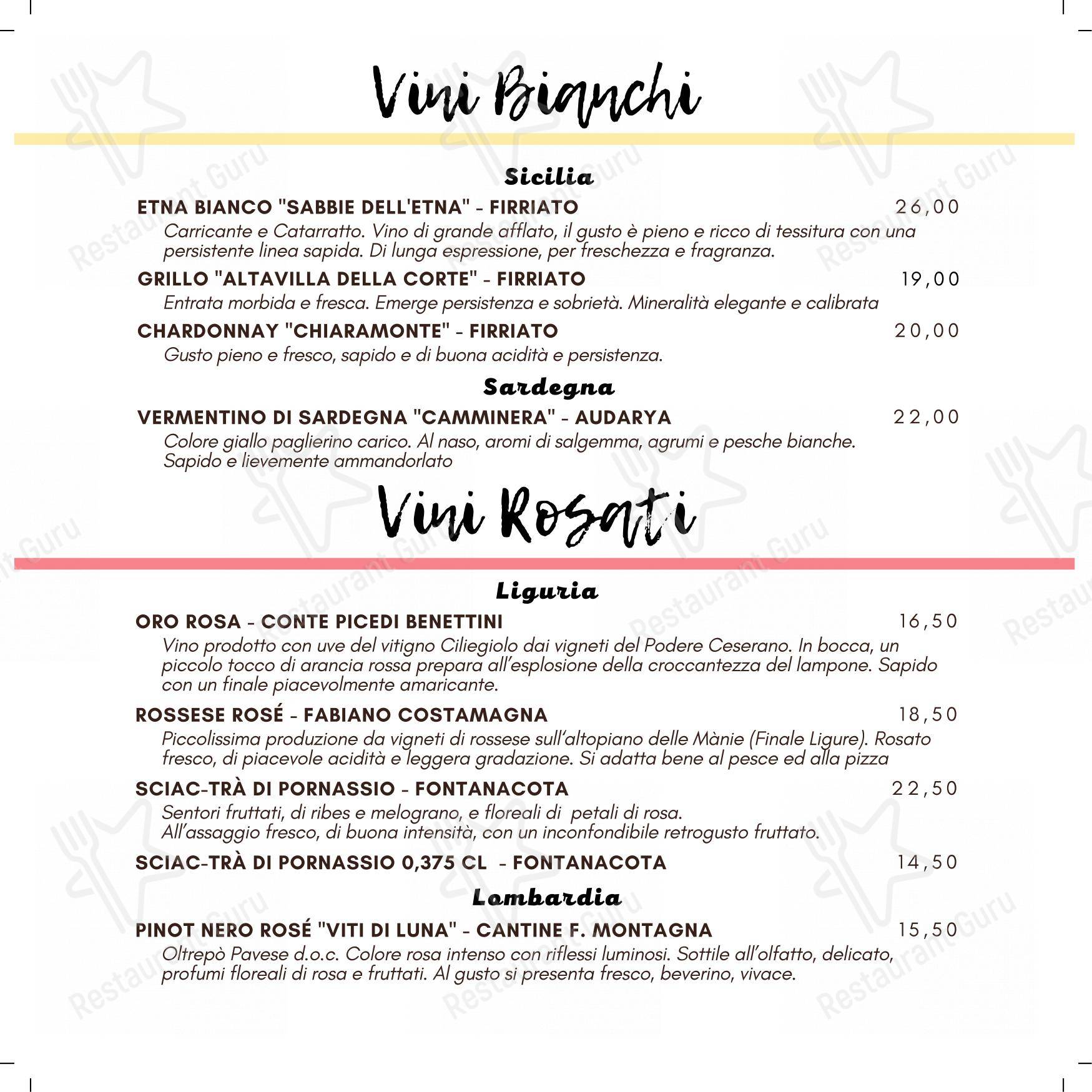 Menu per Pizzeria Ristorante Piedigrotta - Corso Torino in Genova