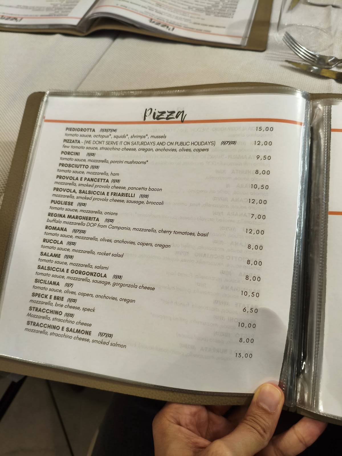 Menu di Pizzeria Ristorante Piedigrotta - Corso Torino 