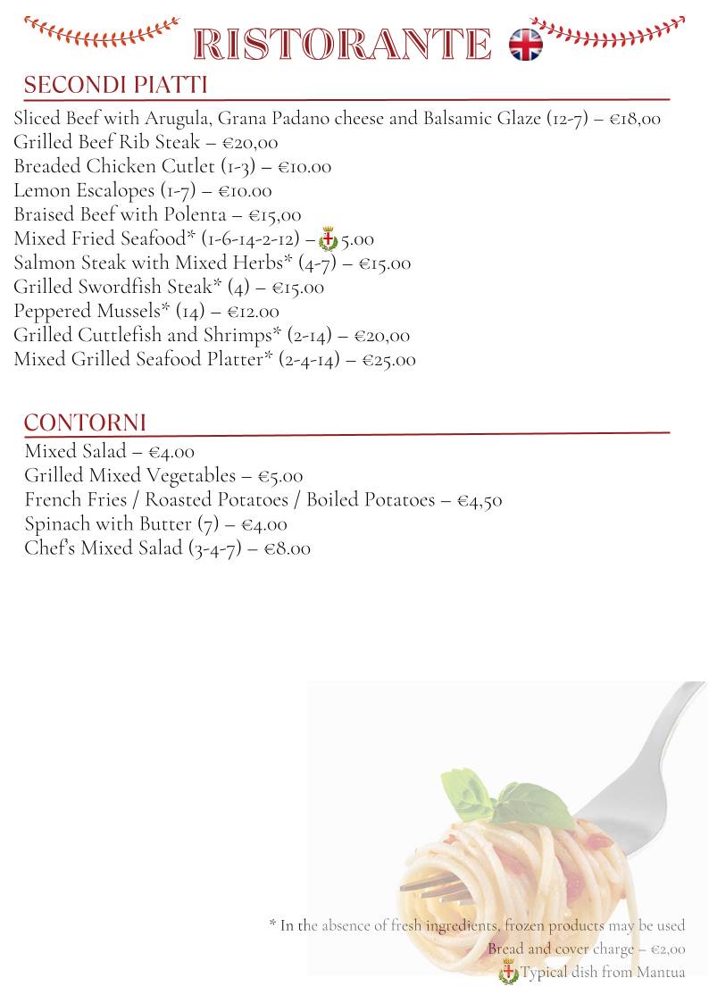 Menu di Ristorante Pizzeria Annette 