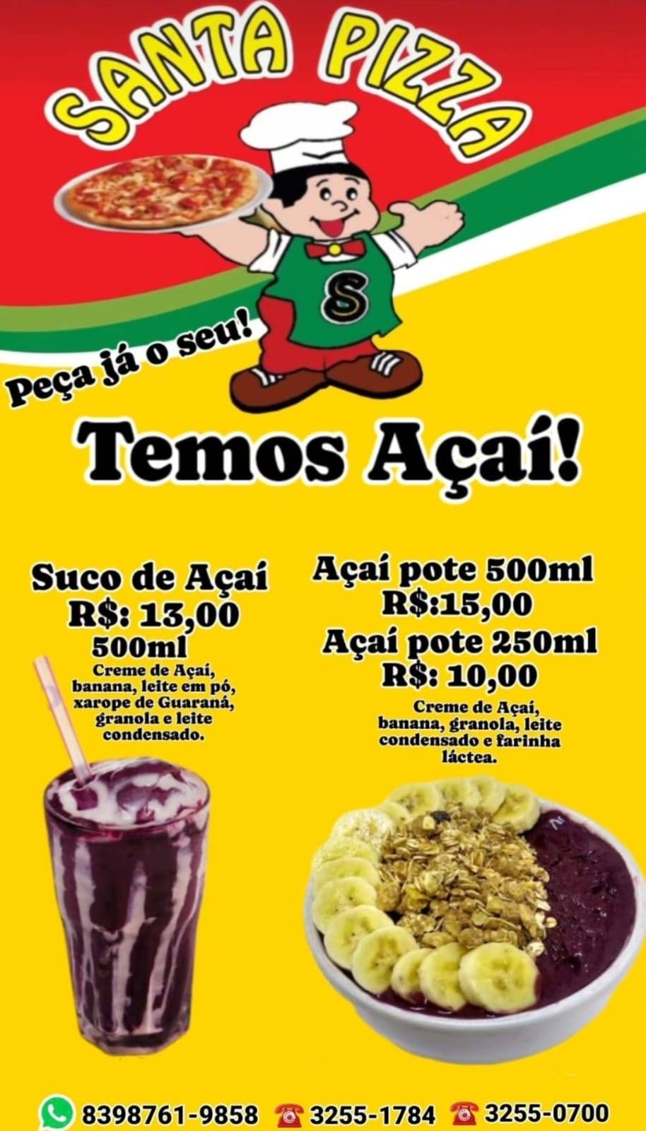 Santa Pizza Delivery cardápio