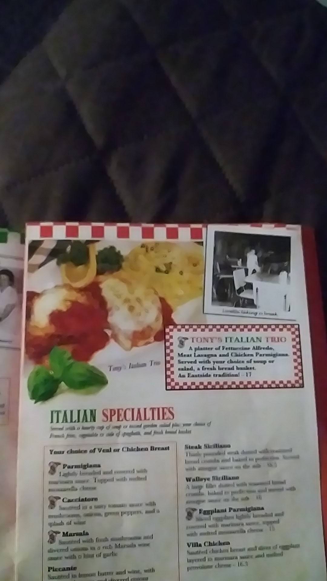 Menu at Villa Restaurant and Pizzeria, Eastpointe