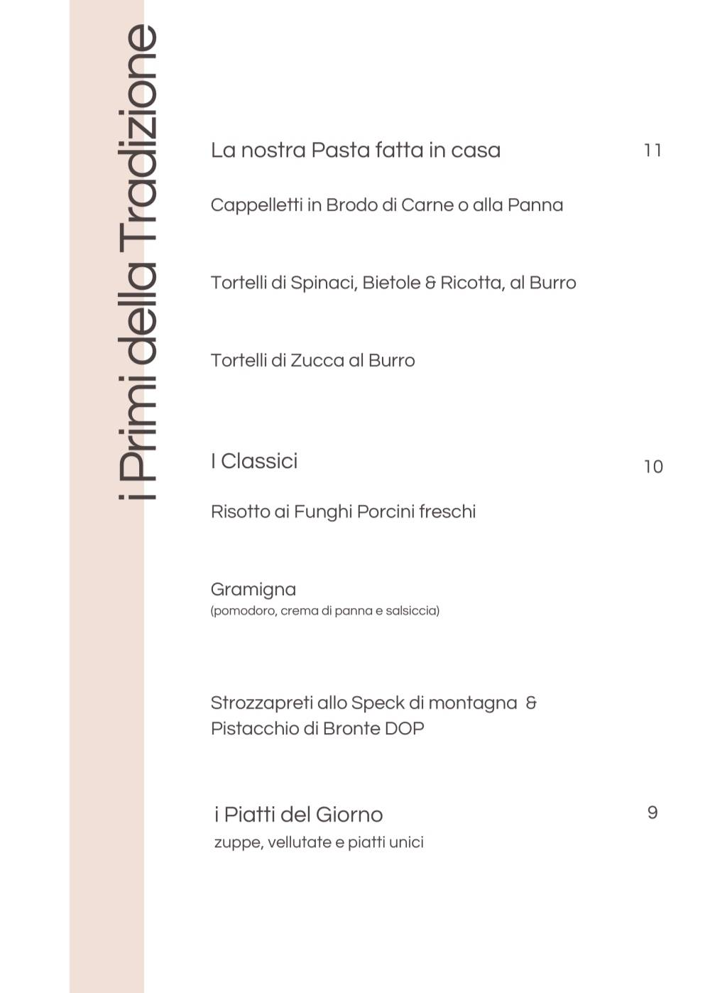 Menu di Violella 