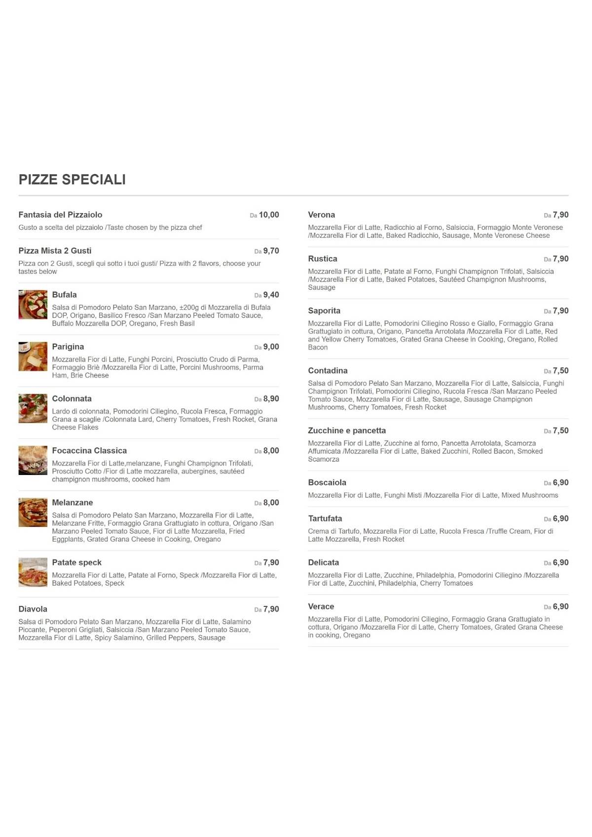 Menu di Da Massimo di Micco Stefano 