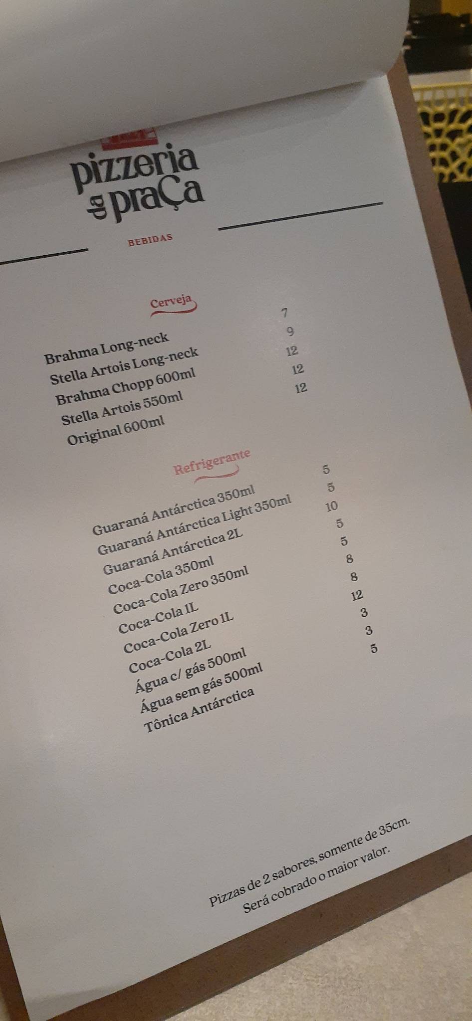 Pizzeria Da Praça cardápio