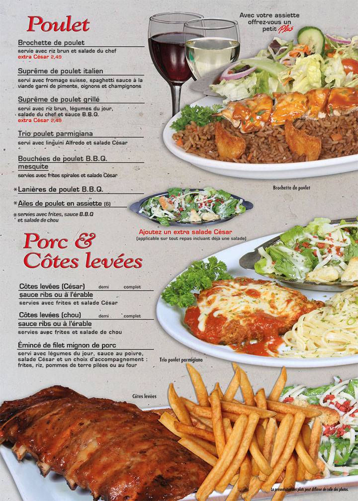 Menu de Plus Restaurant Bar