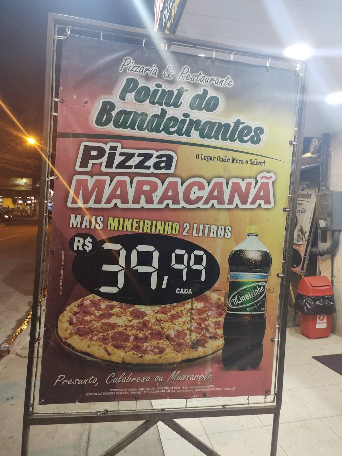 Point do Bandeirantes cardápio