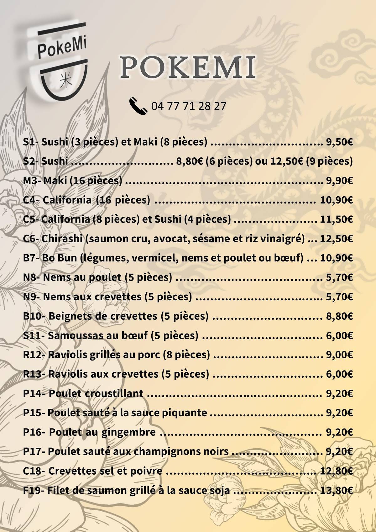 Menu de PokeMi